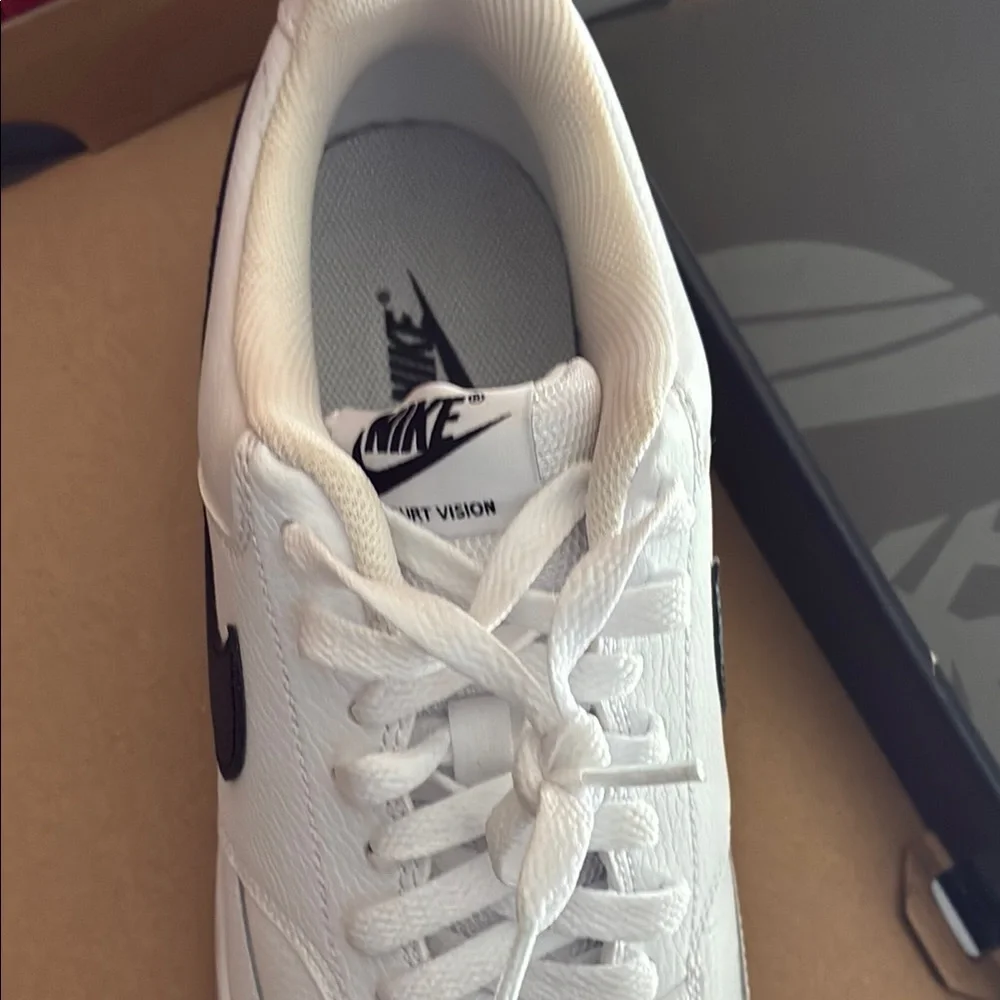 White Sneakers with Black Swoosh - Picture 4 of 5